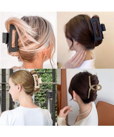 4 Pcs Matte Hair Clips Strong Hold Hair Clips Large Non Slip Hair Clips Hair Claw Clips For Women & Girl (Crossed) - Buy Online on GoSupps.com
