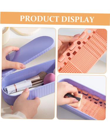 minkissy Box Makeup Brush Storage Box Makeup Brush Drying Holder Makeup Tools Storage Holder Makeup Brush Storage Holder Makeup Brush Cleaner Purple Miss Cosmetic Drying Oven - Buy Online on GoSupps.com