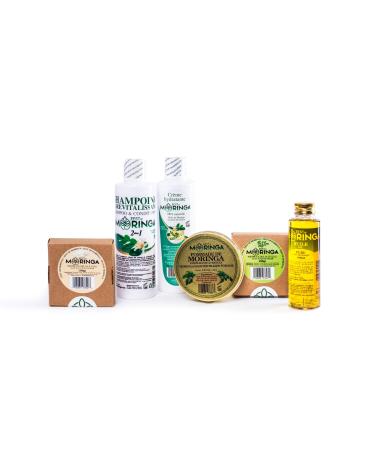 Zest Of Moringa Hair & Skin Care Set (Moringa Soap + Moringa oil + Moringa Shampoo & Conditioner) | 100% Natural Products | Look and Feel Amazing Every Day