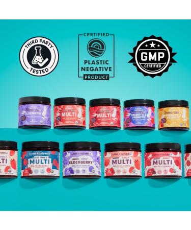 Llama Naturals Multivitamin for Men Vegan Organic Gummies with Vitamin D C and K Men's Real Fruit Gummy Vitamins Chewable Multivitamin Supplement No Added Sugar Cane Strawberry 120 Ct Strawberry 120 Count (Pack of 1) - Buy Online on GoSupps.com