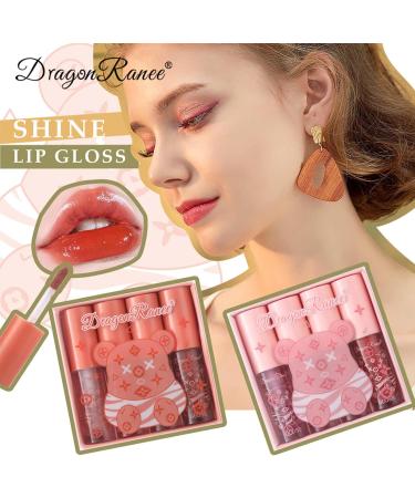 4Packs Lip Oil and Lip Gloss Set Lip Oil Hydrating Non-sticky Lip Glow Oil Tinted Clear Lip Plumper Moisturizing Lipgloss Set Gift For Women and Teenage Girl (02) - Buy Online on GoSupps.com