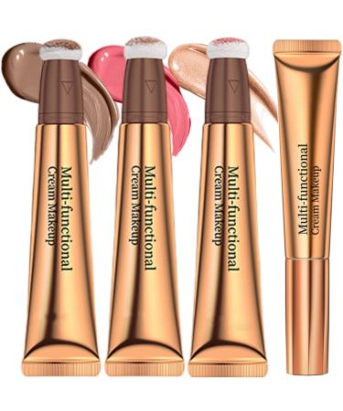 3 Pcs Liquid Blush Set  Blush Beauty Wand Lightweight Natural-Looking Velvet Waterproof Long-Lasting Multi-functional Smooth Cream Blush Makeup for Cheek Lip(2 3 6) - Buy Online on GoSupps.com