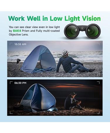 12x42 HD Binoculars for Adults & Kids Super Bright High Power Binoculars with Large view Clear Low Light Night Vision BAK4 FMC Prisms Waterproof Compact Binoculars for Hunting Bird Watching Stargazing - Buy Online on GoSupps.com
