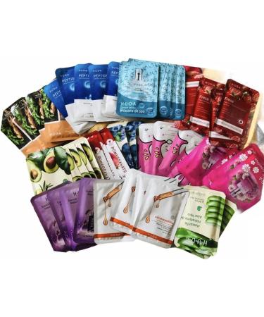 Super Pack of 15 Korean Masks Assorted Huda New Axiu Collagen Peptides Hyaluronic Acid. - Buy Online on GoSupps.com