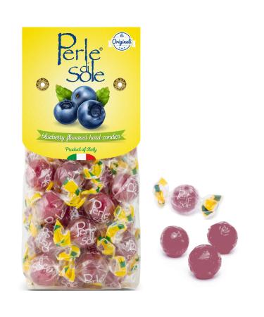 The Original Perle di Sole Blueberry Hard Candy with a Tart Fizzy Filling- Single Pack 1