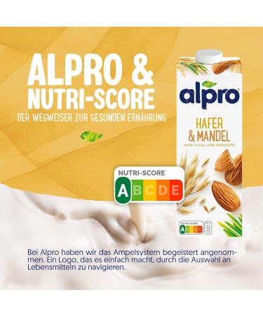 Alpro Oat-Almond Drink 1L - UHT Vegan & Lactose-Free High in Fibre Calcium & Vitamins | Buy Online - Buy Online on GoSupps.com