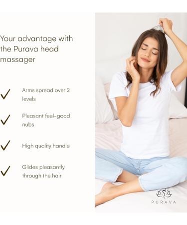 Purava Head Massage Device - Original 20-Finger Crawler & Premium Gold Gift Set | 2 Pack - Buy Online on GoSupps.com