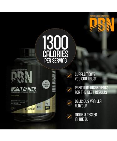 PBN Premium Body Nutrition Weight Gainer 3kg Vanilla - New Improved Flavor - Buy Online on GoSupps.com