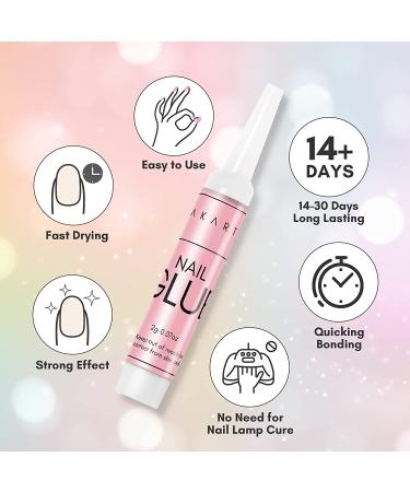 Makartt Super Strong Nail Glue - Long Lasting Adhesive for Acrylic & Press-On Nails (0.07oz, 5 Pack) - Buy Online on GoSupps.com