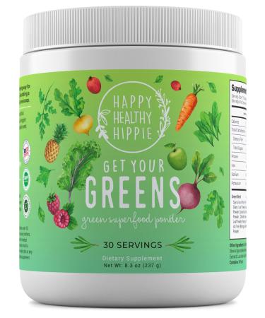Get Your Greens Super Greens Powder  Powerful Servings of 10 Green Juice Blend, 8 Superfood Antioxidants, 6 Key Enzymes, 10 Billion Probiotics  Delicious, Non-GMO, Sugar Free, Easy to Mix