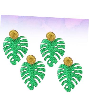 Healeved 2pairs Leaf Eardrop Earrings for Women Unique Rainbow Jewelry for Daily Wear and Parties Lightweight Design for Stylish Looks - Buy Online on GoSupps.com