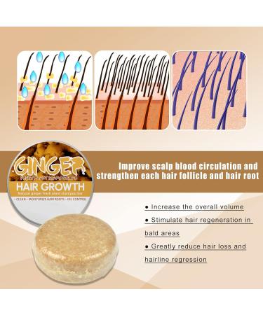 Ginger Shampoo Soap Hair Regrowth Shampoo Bar Anti Hair Loss Solid Shampoo Soap Repair Damaged Hair and Promote Hair Growth - Buy Online on GoSupps.com