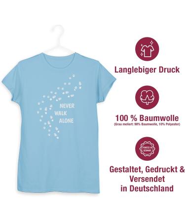 Shop Shirtracer Women's Shirt - Perfect Gift for Dog Owners | Never Walk Alone Paw Prints - Light Blue XL - Buy Online on GoSupps.com
