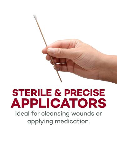 Dealmed 6 Sterile Cotton-Tipped Wood Applicators - 200 Count - Ideal for Medication Application, Skin Cleaning, Arts & Crafts - 6 Inch Length - Buy Online on GoSupps.com