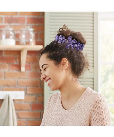 Rhinestone Flower Ponytail Holder Bundle - Wine Red & Multicolored - Buy Online on GoSupps.com