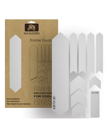 ENLEE Bike Frame ProtectionSticker, All Mountain Style Honeycomb High Impact Frame Guard Total - Protects Your Bike Transparent