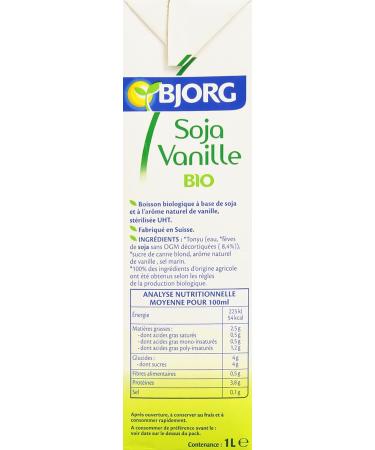 Bjorg Organic Vanilla Soy Drink 1 L - Buy Online on GoSupps.com