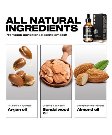 Waking Forest Beard Growth Oil - Biotin Sandalwood Oil with Vitamin E  Rosemary & Castor for Thicker - Sandalwood Scent - 2oz - Buy Online on GoSupps.com