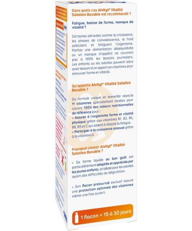 Alvityl - Multivitamin oral solution - 11 vitamins 100% of NRV - From 3 years old fruity taste - 150mL - Buy Online on GoSupps.com