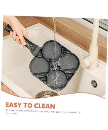 Zerodeko 2pcs Fried Egg Pan Egg Frying Pan Nonstick Frying Pan Non Stick Fry Pan Flat Skillet Breakfast Griddle Non Stick Frying Pan Kitchen Gadget Kitchen Utensil Hamburger Mold Egg Plate 35X18.5X3.5CMx2pcs Blackx2pcs - Buy Online on GoSupps.com