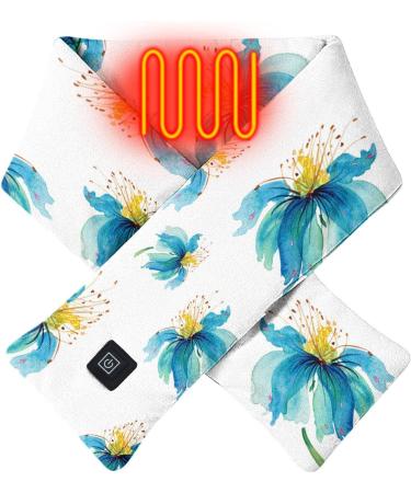 Neck Heating Pillow - Portable Floral Electric Scarf Warmer for Neck Pain Relief | Intelligent Heated Neck Wrap & Bundle - Buy Online on GoSupps.com