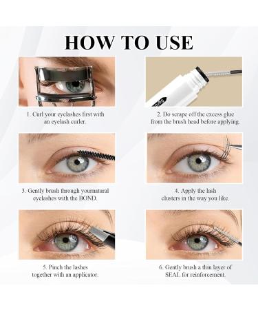 ThrivingAura Lash Bond and Seal Glue Cluster Lash Glue Strong Long Lasting Bond and Seal Lash Glue Lash Adhesive Hold 48-72 Hours Waterproof 2 in 1 Cluster Eyelash Glue for DIY&Sensitive Eyes - Buy Online on GoSupps.com