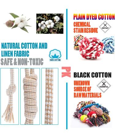 Fonpoo Natural Cotton Dog Toys Set for Medium & Small Dogs | 6-Part Puppy Intelligence Balls - Buy Online on GoSupps.com