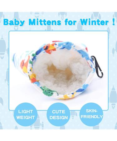 Waterproof Toddler Mittens | Fleece Lined Winter Gloves for Boys & Girls | Ski Mittens for Kids 3M-5T | Snowmen Design | Ages 3-12M - Buy Online on GoSupps.com