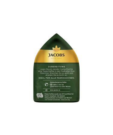 Jacobs Crema Strong Coffee Pads - 90 Senseo Compatible Utz-Certified 5-Pack (5 x 18 Drinks 118g) - Buy Online on GoSupps.com