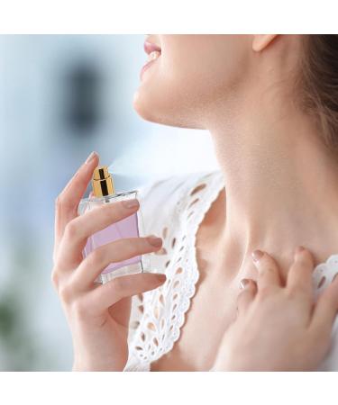 Belle Vous 4 Pack Clear Perfume Spray Bottles - 50ml Square Glass with Gold Atomizer - Portable Travel Flakon for Essential Oils & Aftershave - Buy Online on GoSupps.com