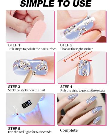Kalolary 20PCS Nail Gel Polish Wraps | Self-Adhesive Nail Stickers with File and Stick | UV/LED Lamp Required | NJTZ-NG200284 - Buy Online on GoSupps.com
