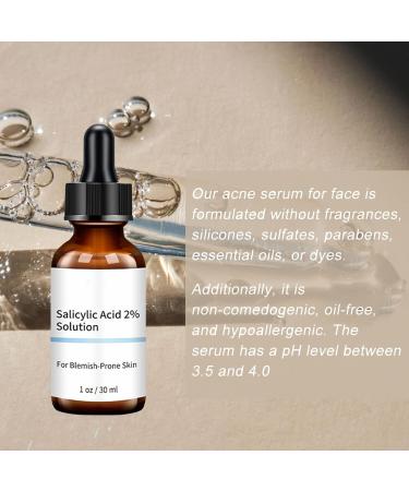 2% Salicylic Acid Serum Salicylic Acid Serum for Acne Blackhead & Spot Pore Minimizer Acne Reduces Excess Oil Active Skin Repair For Acne Prone Sensitive Skin Care 1 Fl Oz - Buy Online on GoSupps.com
