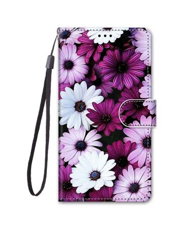 Miagon Full Body Wallet Case for Huawei P Smart 2019 Colorful Pattern Design PU Leather Flip Cover with Magnetic Closure Stand Card Slot Purple Flower Huawei P Smart 2019 Purple Flower