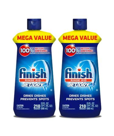 Finish Jet-Dry Rinse Aid, Dishwasher Rinse Agent & Drying Agent 23 oz (2 Pack)