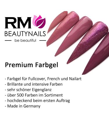 Premium Red Glitter Color Gel Nail Gel - RM Beautynails 5ml | LED/UV Compatible - International Shipping Available - Buy Online on GoSupps.com
