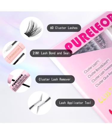 Lash Clusters DIY Eyelash Extension Kit with Bond Seal, Applicators, Individual Lashes & Remover - 10-16mm Cloudy Kit - Buy Online on GoSupps.com