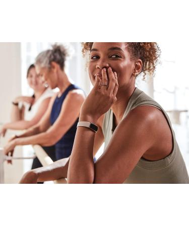Fitbit Luxe Fitness Tracker with Stress Management, Sleep Tracking, Heart Rate - Lunar White/Soft Gold - One Size S/L Bands Included - Buy Online on GoSupps.com