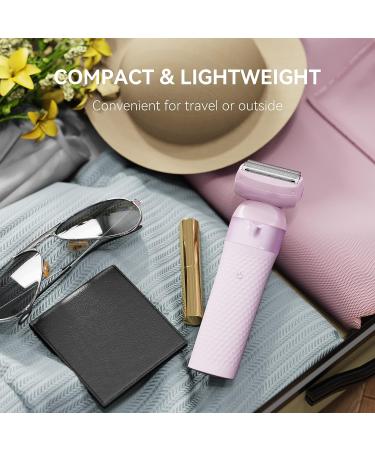Unibono 3-in-1 Electric Razor for Women - Dual-Foil Shaver for Face, Legs, and Armpit | Rechargeable Bikini Trimmer Set with LED Illumination - Cold Pink - Buy Online on GoSupps.com
