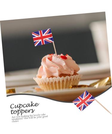 Zerodeko 200pcs Toothpick Cake Insert American Flag Toothpicks Britain Flags Cupcake Toppers American Cheese Country Toothpick Flag Food Flags Top Hat Cupcake Supply Wooden Scotland British Assorted Color 2 6.5X3.5CM - Buy Online on GoSupps.com