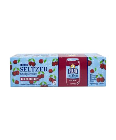 Polar Seltzer Black Cherry, 12 fl oz (Pack of 12)