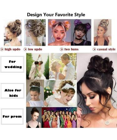 Light Pink Messy Hair Bun Scrunchie Extension - Curly Wavy Chignon Updo Hairpiece for Women - Buy Online on GoSupps.com