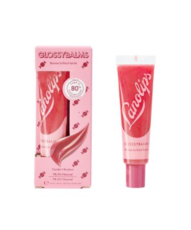 Lanolips Glossybalm - Ultra Hydrating Tinted Lip Gloss for Dry, Chapped, Cracked Skin - Flavored Natural Lanolin Lip Balm with Lanolin Oil, Vitamin E & Mica - Candy (12.5g/0.44oz)