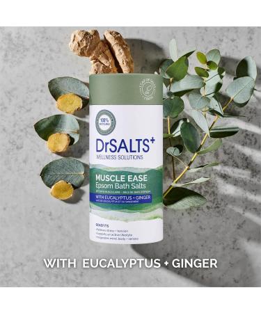 DrSALTS+ Muscle Ease Epsom Salts - Soothing Relief for Strains, Pain & Stiffness - Eucalyptus & Ginger Oils - Vegan & Cruelty-Free - 3kg - Buy Online on GoSupps.com