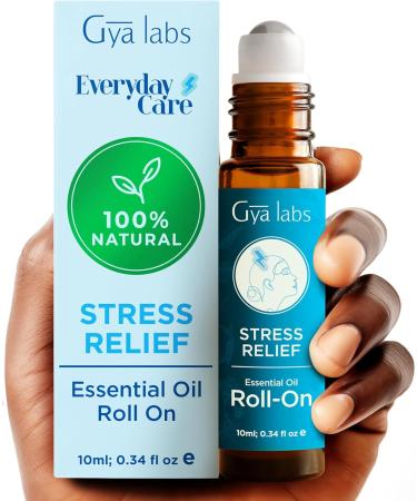 Gya Labs Headache Relief & Stress Relief Roll On Set - Essential Oils Aromatherapy Roll On with Essential Oil Set - 2x0.34 fl oz - Buy Online on GoSupps.com