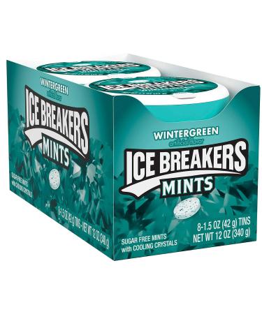 Ice Breakers Wintergreen Mints - Bulk Pack of 8 - Buy Online on GoSupps.com