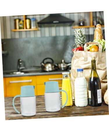 ABOOFAN 2pcs Condiment Bottles Non Drip Oil Glass Vinegar Cruet Sugar Jar Salad Dressing Dispenser Soy Sauce Container Glass Jar Olive Stainless Steel Household Vinegar Bottle - Buy Online on GoSupps.com