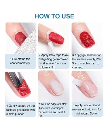Louinstic Gel Nail Remover - Fast-Acting Gel Polish Remover | 3-5 Minutes Nails Gel Remover - Buy Online on GoSupps.com