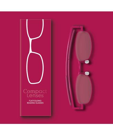 Compact Flat Folding Reading Glasses - Berry +2.5 | Stylish & Portable Eyewear - Buy Online on GoSupps.com