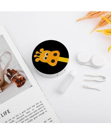 Cute Giraffe Contact Lens Case - Portable Travel Box with Mirror | International Shipping - Buy Online on GoSupps.com