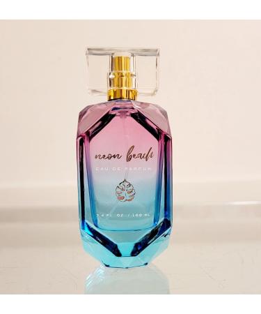 NEW Tru Fragrance Neon Beach Eau De Parfum 3.4 Fl Oz 100ml - Womens Perfume Scented Fragrance Top Notes and Accords are Floral Citrus and Grapefruit